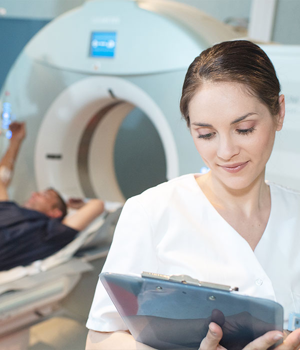 Patient at PET/CT Scan appointment in Oklahoma