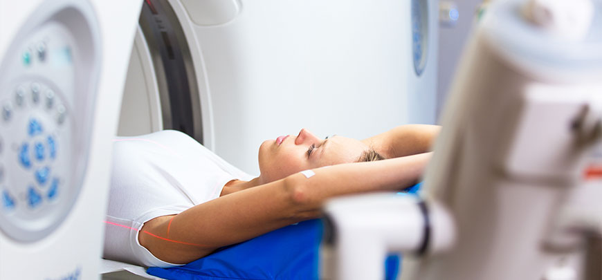 Woman receiving a PET/CT Scan in Oklahoma